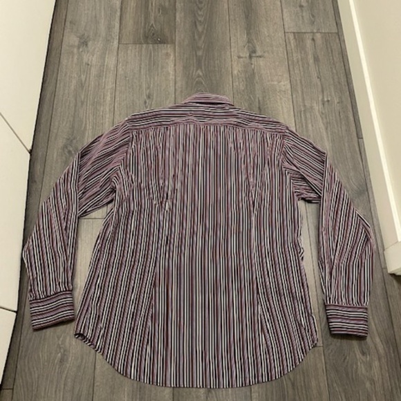 Etro Men's Striped Cotton Button Up Shirt Size XL - Picture 6 of 8